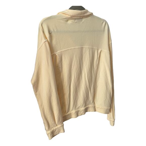 MONROW X REVOLVE Long Sleeve Supersoft Jacket French Terry Buttercream Size M - Picture 7 of 12